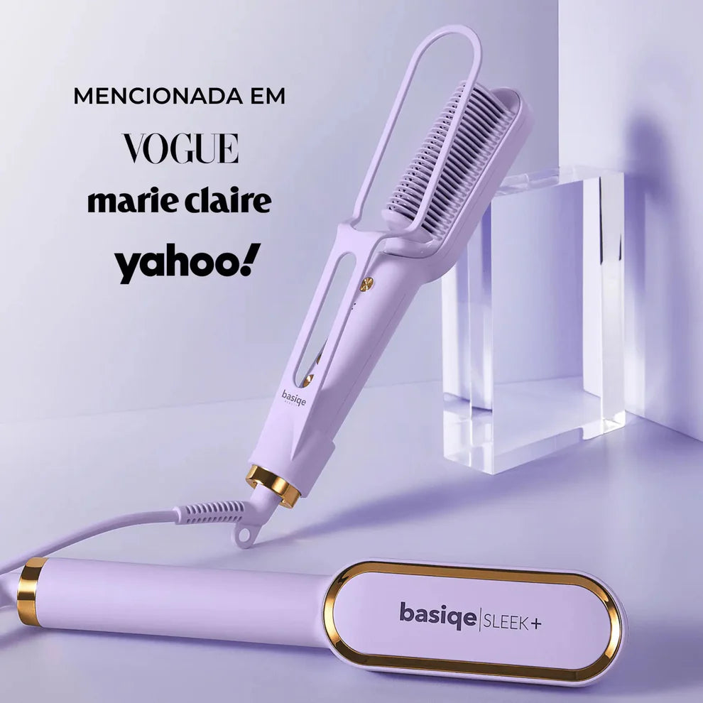 Tenha cabelos lisos & saudáveis: 2x mais rápido, 2x menos danos SLEEK PLUS | Escova Alisadora