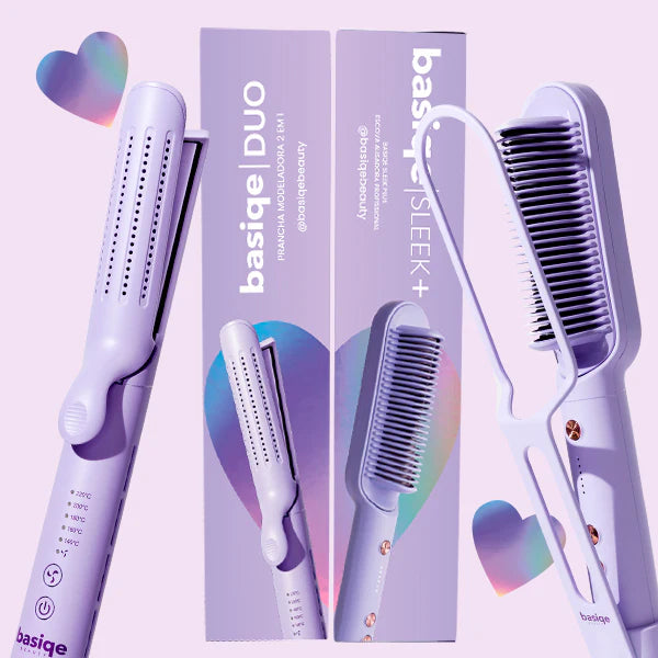 Tenha cabelos lisos & saudáveis: 2x mais rápido, 2x menos danos SLEEK PLUS | Escova Alisadora